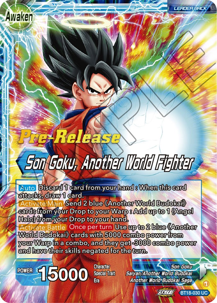 Son Goku // Son Goku, Another World Fighter (BT18-030) [Dawn of the Z-Legends Prerelease Promos] | Amazing Games TCG