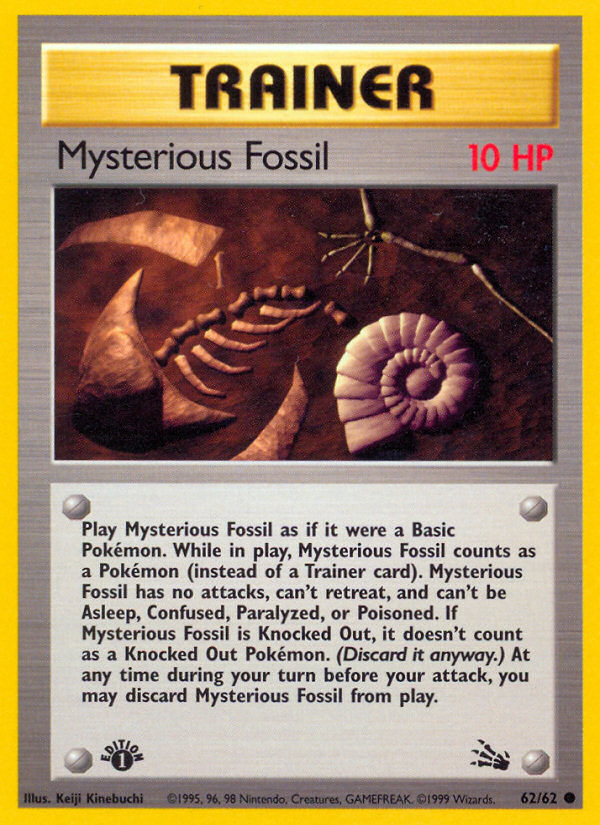 Mysterious Fossil (62/62) [Fossil 1st Edition] | Amazing Games TCG