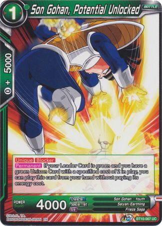 Son Gohan, Potential Unlocked (BT10-067) [Rise of the Unison Warrior 2nd Edition] | Amazing Games TCG