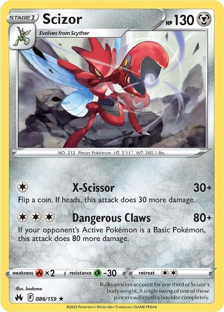 Scizor (086/159) [Sword & Shield: Crown Zenith] | Amazing Games TCG