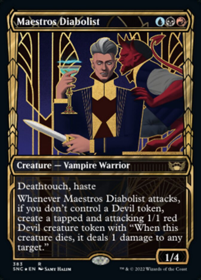 Maestros Diabolist (Showcase Golden Age Gilded Foil) [Streets of New Capenna] | Amazing Games TCG