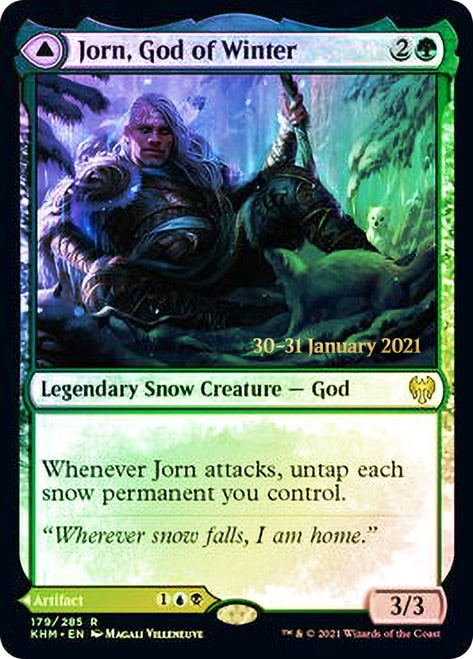 Jorn, God of Winter // Kaldring, the Rimestaff   [Kaldheim Prerelease Promos] | Amazing Games TCG