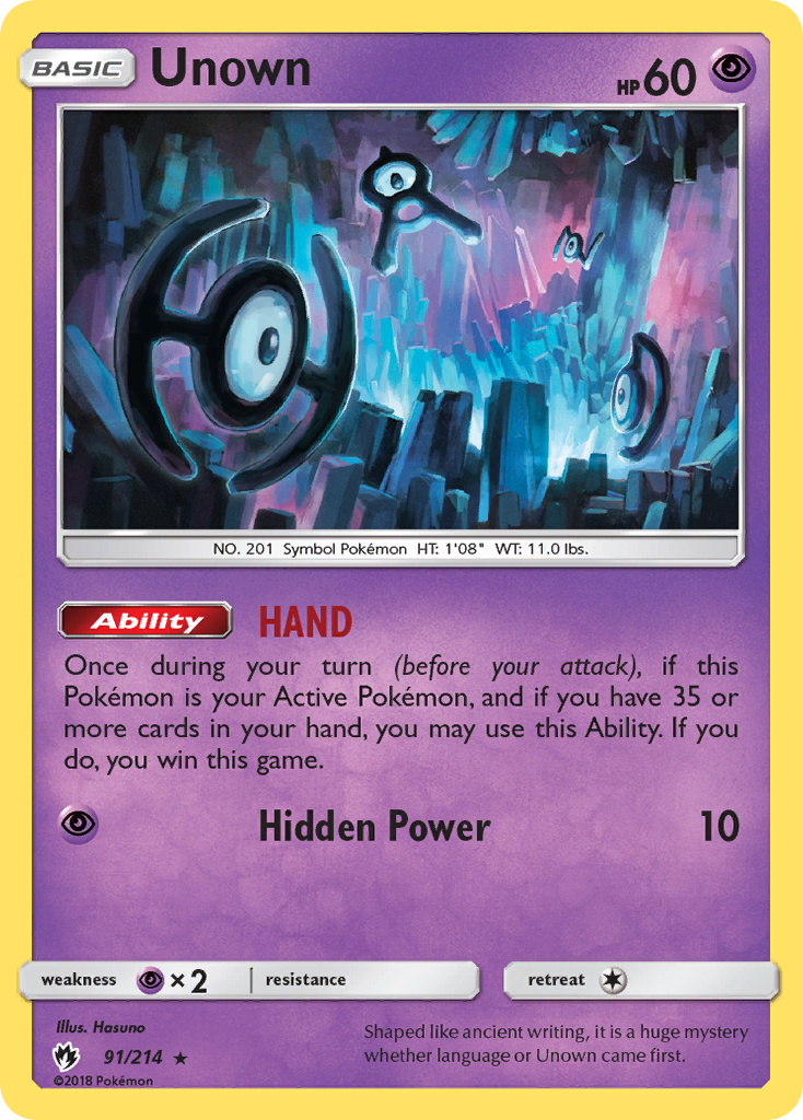 Unown (91/214) [Sun & Moon: Lost Thunder] | Amazing Games TCG