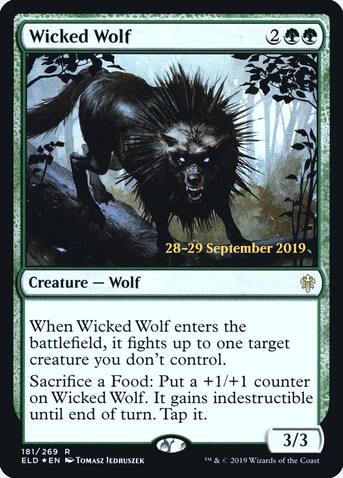 Wicked Wolf  [Throne of Eldraine Prerelease Promos] | Amazing Games TCG