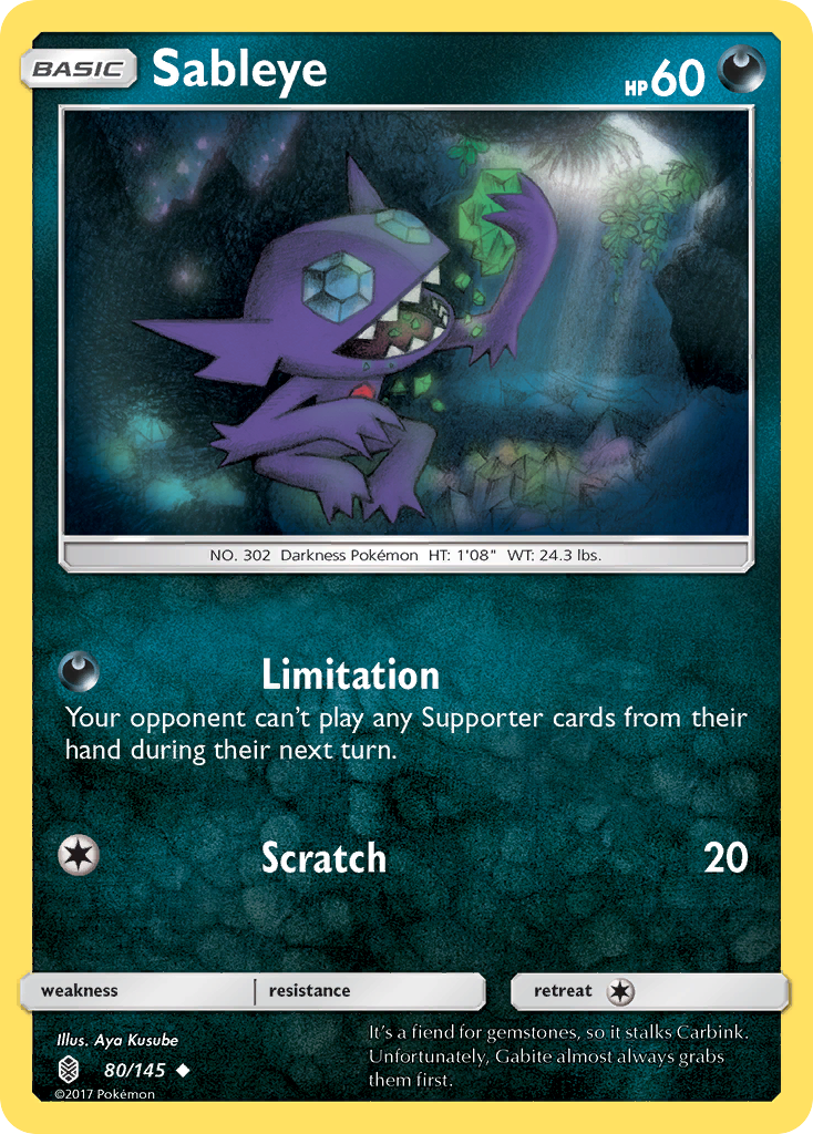 Sableye (80/145) [Sun & Moon: Guardians Rising] | Amazing Games TCG