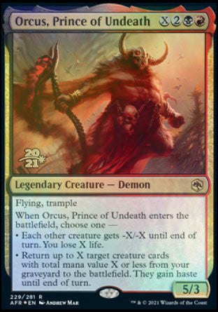 Orcus, Prince of Undeath [Dungeons & Dragons: Adventures in the Forgotten Realms Prerelease Promos] | Amazing Games TCG