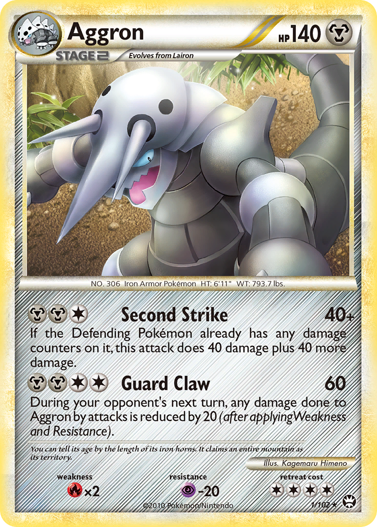 Aggron (1/102) [HeartGold & SoulSilver: Triumphant] | Amazing Games TCG