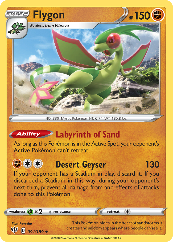 Flygon (091/189) [Sword & Shield: Darkness Ablaze] | Amazing Games TCG