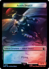 Alien // Alien Insect Double-Sided Token (Surge Foil) [Doctor Who Tokens] | Amazing Games TCG
