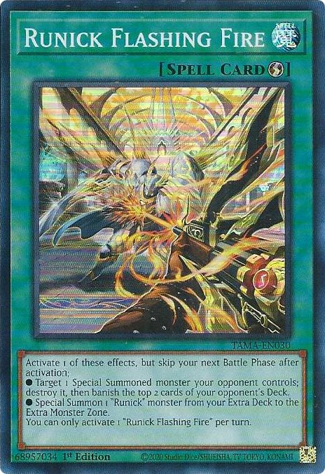 Runick Flashing Fire [TAMA-EN030] Super Rare | Amazing Games TCG