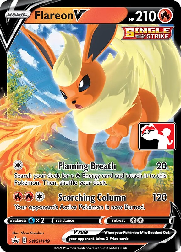 Flareon V (SWSH149) [Prize Pack Series One] | Amazing Games TCG