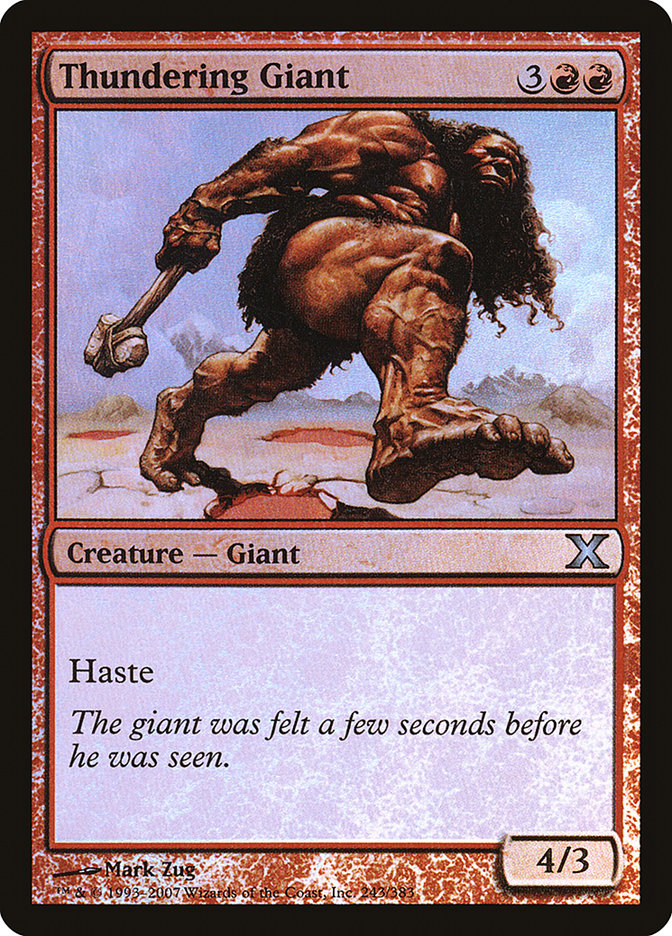 Thundering Giant (Premium Foil) [Tenth Edition] | Amazing Games TCG