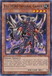 Evil HERO Infernal Gainer (Shatterfoil) [Battle Pack 3: Monster League] [BP03-EN032] | Amazing Games TCG