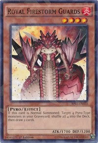 Royal Firestorm Guards (Shatterfoil) [Battle Pack 3: Monster League] [BP03-EN034] | Amazing Games TCG