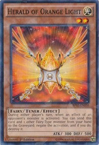 Herald of Orange Light (Shatterfoil) [Battle Pack 3: Monster League] [BP03-EN050] | Amazing Games TCG