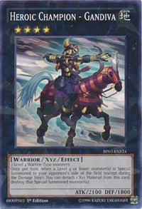 Heroic Champion - Gandiva (Shatterfoil) [Battle Pack 3: Monster League] [BP03-EN124] | Amazing Games TCG