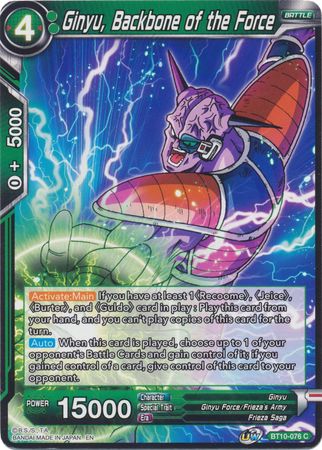 Ginyu, Backbone of the Force (BT10-076) [Rise of the Unison Warrior 2nd Edition] | Amazing Games TCG
