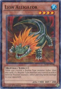 Lion Alligator (Shatterfoil) [Battle Pack 3: Monster League] [BP03-EN089] | Amazing Games TCG