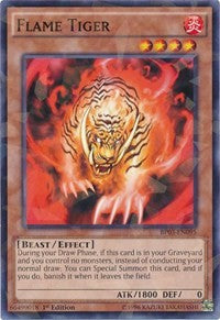 Flame Tiger (Shatterfoil) [Battle Pack 3: Monster League] [BP03-EN095] | Amazing Games TCG