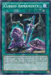 Cursed Armaments (Shatterfoil) [Battle Pack 3: Monster League] [BP03-EN169] | Amazing Games TCG