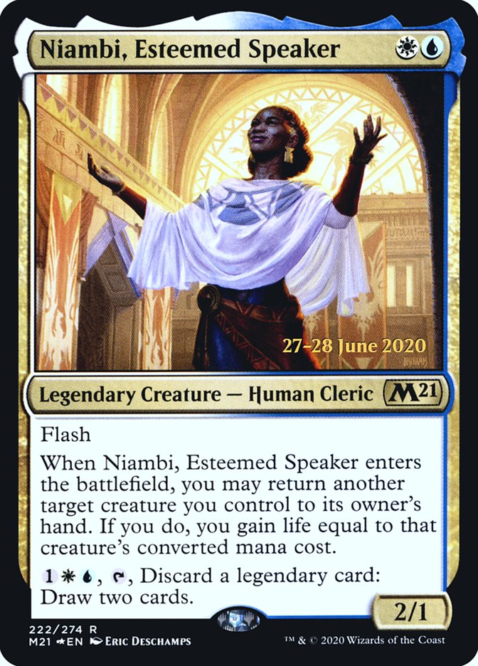 Niambi, Esteemed Speaker  [Core Set 2021 Prerelease Promos] | Amazing Games TCG