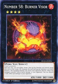 Number 58: Burner Visor [Duelist Alliance] [DUEA-EN094] | Amazing Games TCG