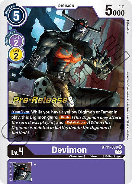 Devimon [BT11-080] [Dimensional Phase Pre-Release Promos] | Amazing Games TCG