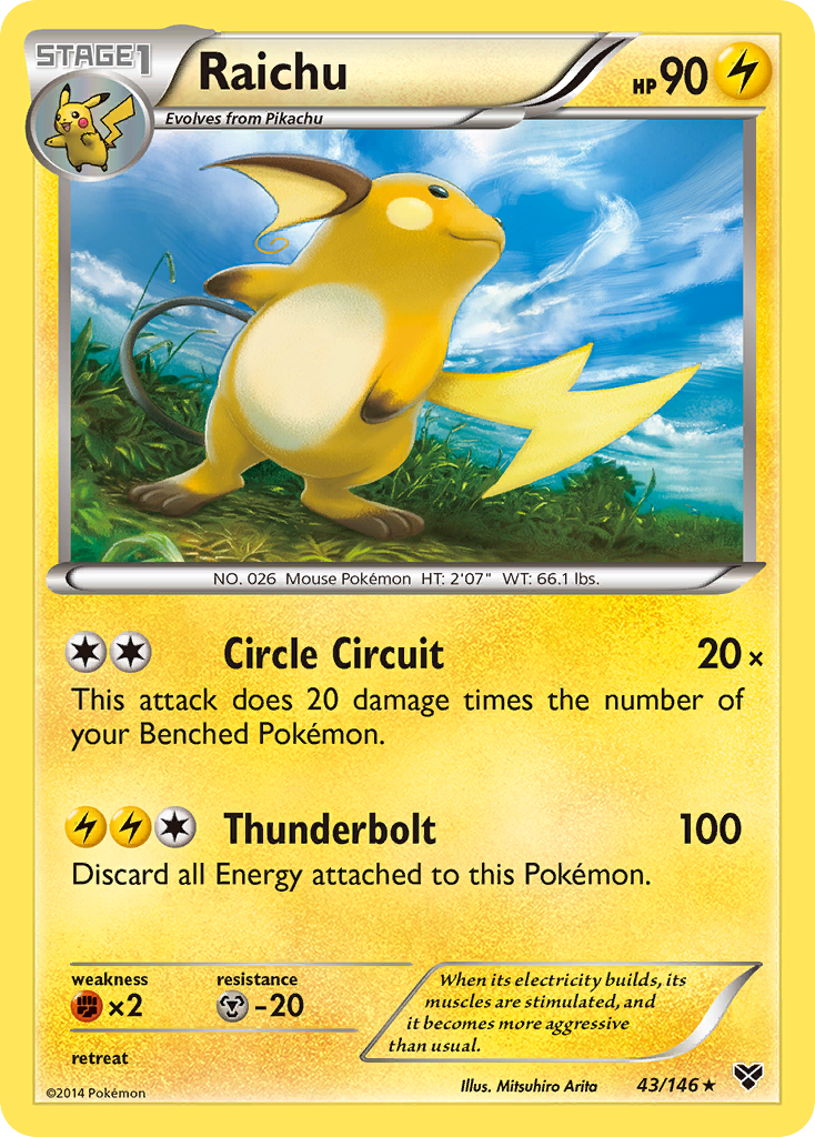 Raichu (43/146) [XY: Base Set] | Amazing Games TCG