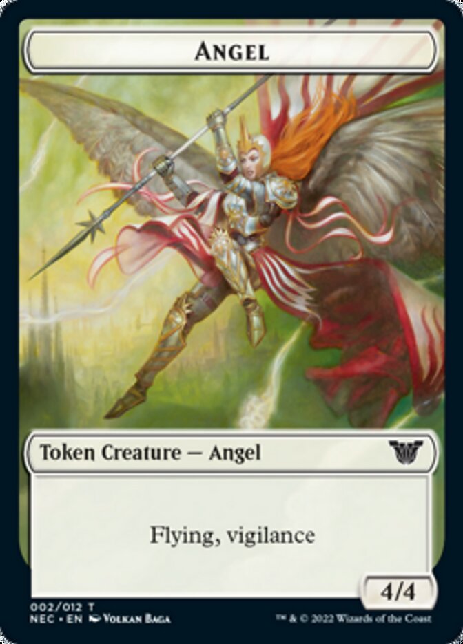 Angel // Elephant Double-sided Token [Kamigawa: Neon Dynasty Commander Tokens] | Amazing Games TCG