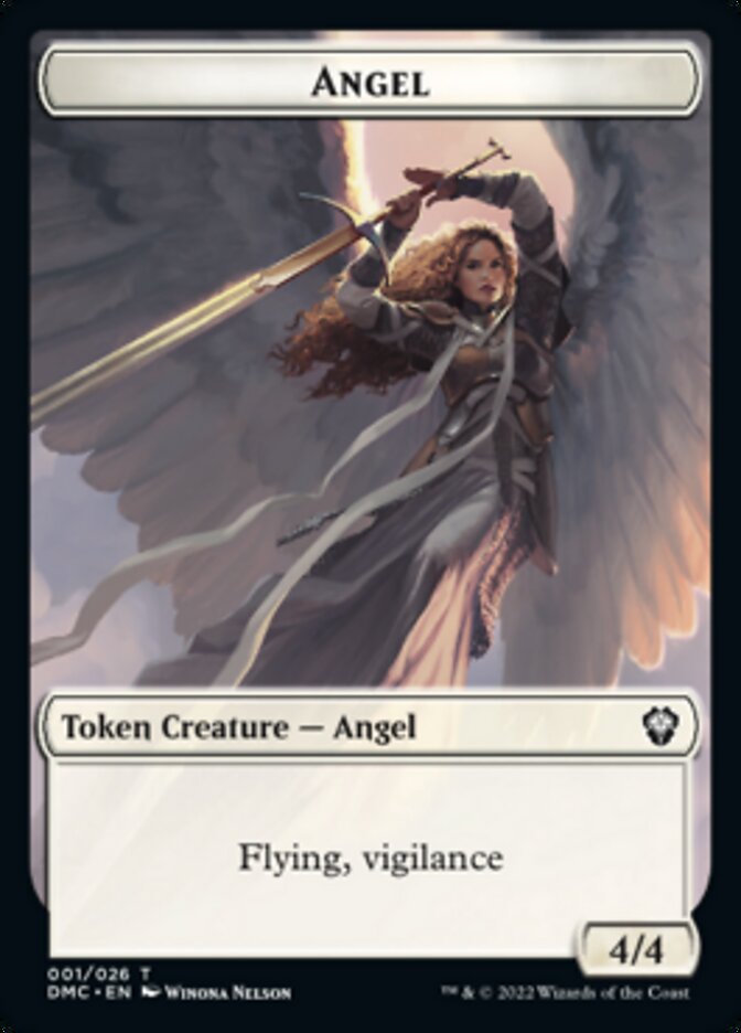 Kavu // Angel Double-sided Token [Dominaria United Commander Tokens] | Amazing Games TCG