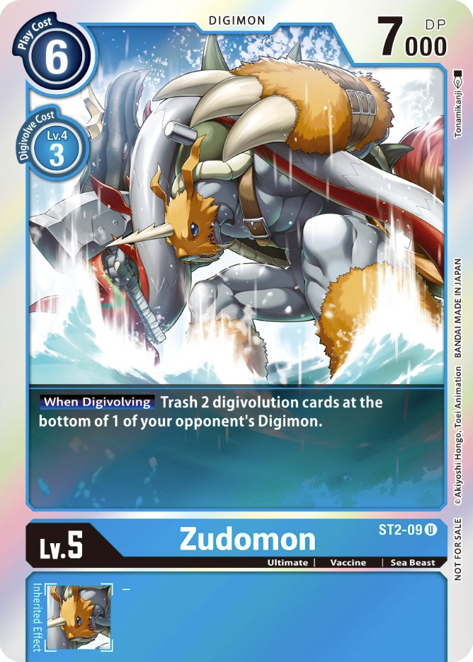 Zudomon [ST2-09] (Official Tournament Pack Vol. 6) [Starter Deck: Cocytus Blue Promos] | Amazing Games TCG