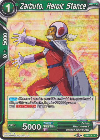 Zarbuto, Heroic Stance (DB2-081) [Divine Multiverse] | Amazing Games TCG