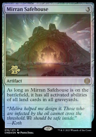 Mirran Safehouse [Phyrexia: All Will Be One Prerelease Promos] | Amazing Games TCG