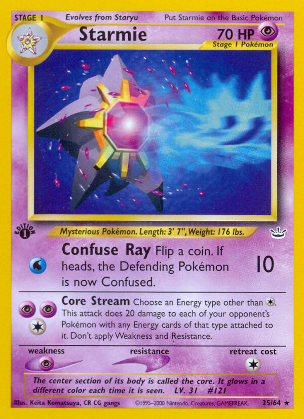 Starmie (25/64) [Neo Revelation 1st Edition] | Amazing Games TCG