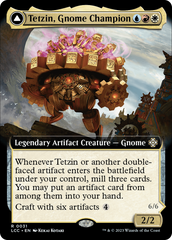Tetzin, Gnome Champion // The Golden-Gear Colossus (Extended Art) [The Lost Caverns of Ixalan Commander] | Amazing Games TCG