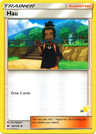 Hau (120/149) (Pikachu Stamp #54) [Battle Academy 2020] | Amazing Games TCG