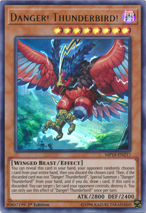 Danger! Thunderbird! [MP19-EN217] Ultra Rare | Amazing Games TCG