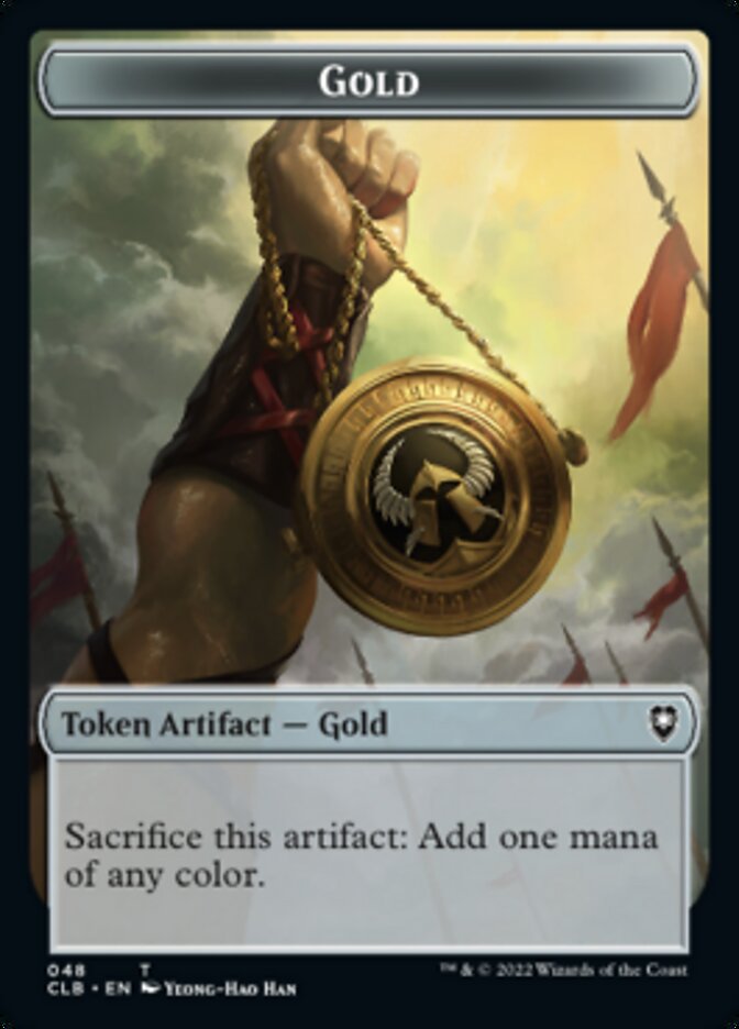 Gold // Dragon Double-sided Token [Commander Legends: Battle for Baldur's Gate Tokens] | Amazing Games TCG