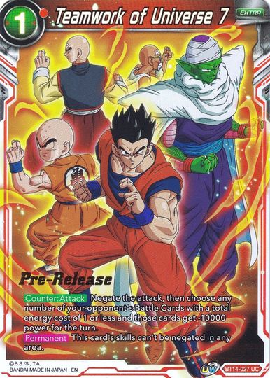 Teamwork of Universe 7 (BT14-027) [Cross Spirits Prerelease Promos] | Amazing Games TCG