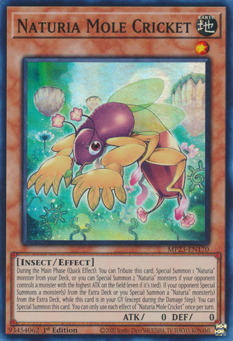 Naturia Mole Cricket [MP23-EN170] Super Rare | Amazing Games TCG