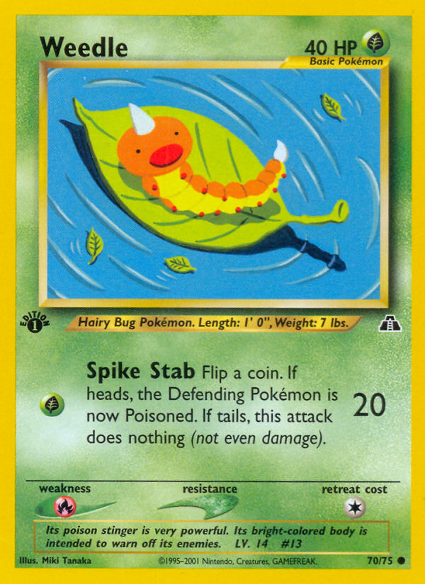 Weedle (70/75) [Neo Discovery 1st Edition] | Amazing Games TCG