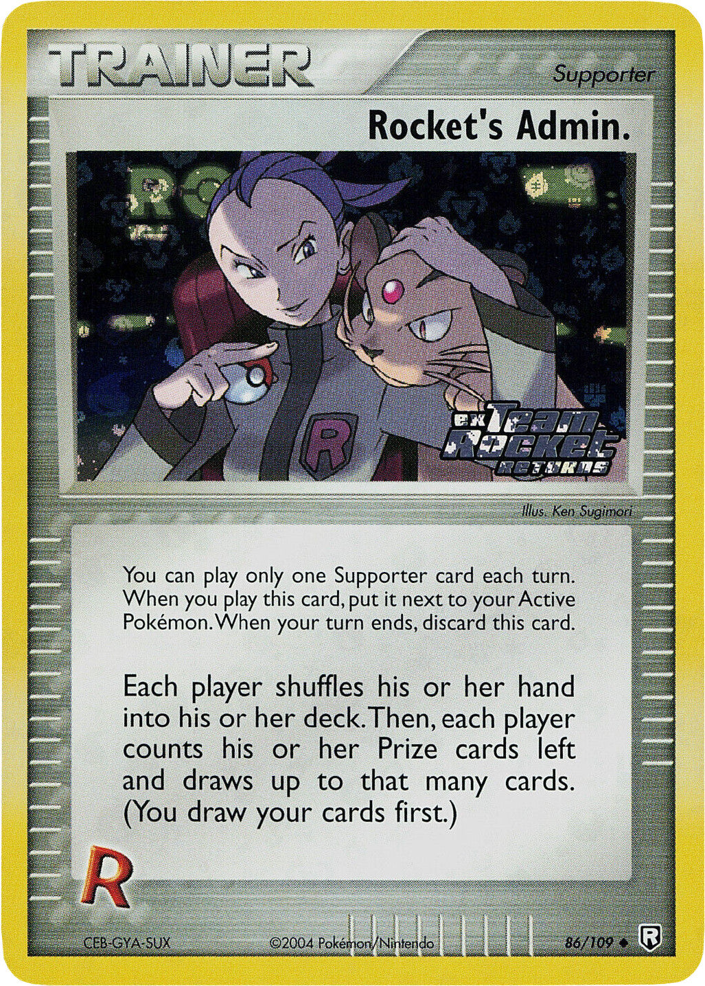 Rocket's Admin. (86/109) (Stamped) [EX: Team Rocket Returns] | Amazing Games TCG