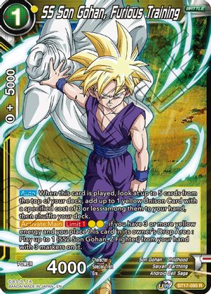 SS Son Gohan, Furious Training (BT17-095) [Ultimate Squad] | Amazing Games TCG