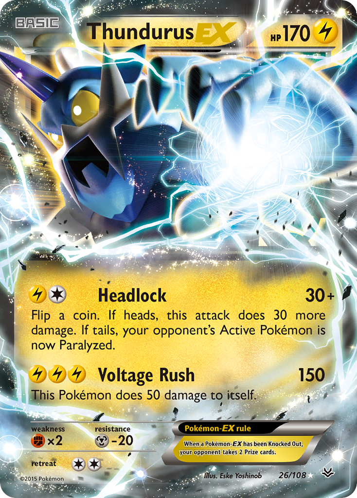 Thundurus EX (26/108) [XY: Roaring Skies] | Amazing Games TCG