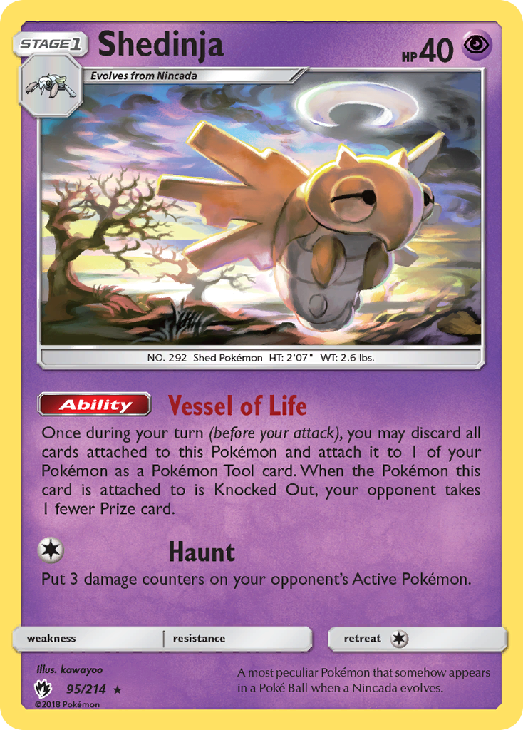 Shedinja (95/214) [Sun & Moon: Lost Thunder] | Amazing Games TCG