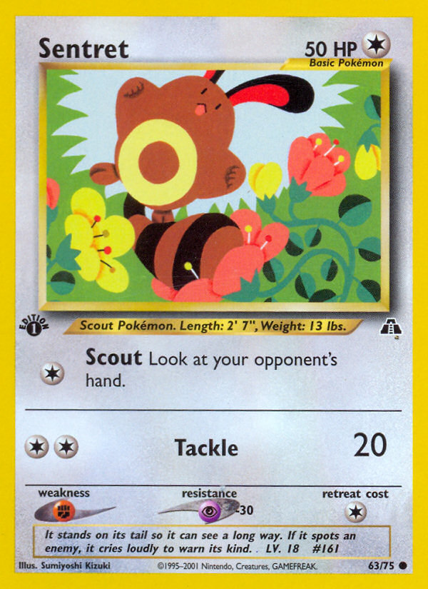 Sentret (63/75) [Neo Discovery 1st Edition] | Amazing Games TCG