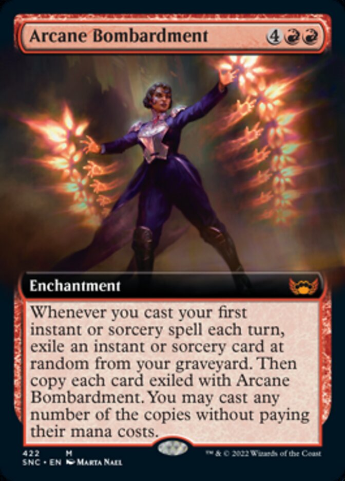 Arcane Bombardment (Extended Art) [Streets of New Capenna] | Amazing Games TCG