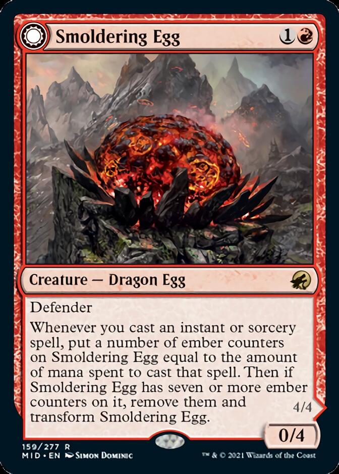 Smoldering Egg // Ashmouth Dragon [Innistrad: Midnight Hunt] | Amazing Games TCG