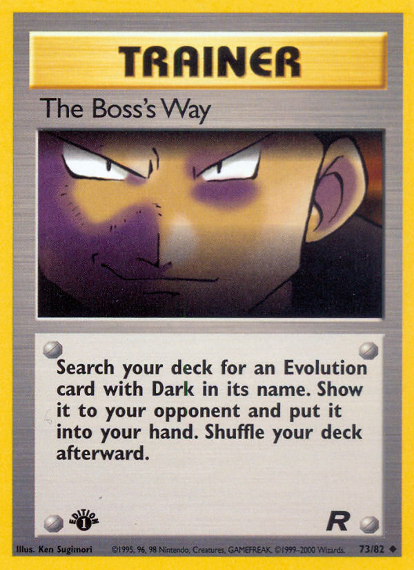 The Boss's Way (73/82) [Team Rocket 1st Edition] | Amazing Games TCG