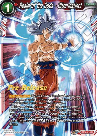 Realm of the Gods - Ultra Instinct (BT16-018) [Realm of the Gods Prerelease Promos] | Amazing Games TCG